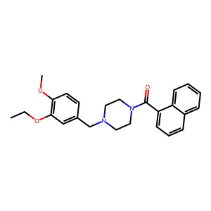 [4-(3-Ethoxy-4-methoxybenzyl)piperazin-1-yl](naphthalen-1-yl)methanone structure