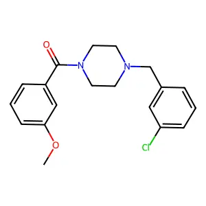 [4-(3-Chlorobenzyl)piperazin-1-yl](3-methoxyphenyl)methanone structure