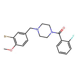[4-[(3-Bromo-4-methoxyphenyl)methyl]piperazin-1-yl]-(2-fluorophenyl)methanone structure