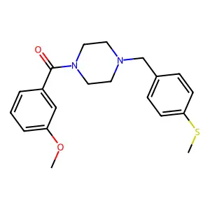 (3-Methoxyphenyl)-[4-[(4-methylsulfanylphenyl)methyl]piperazin-1-yl]methanone structure