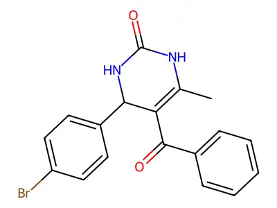 5-benzoyl-4-(4-bromophenyl)-6-methyl-3,4-dihydro-1H-pyrimidin-2-one structure