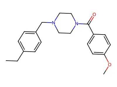 1-(4-Ethylbenzyl)-4-(4-methoxybenzoyl)piperazine structure