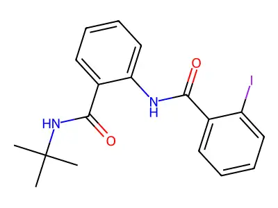 N-tert-butyl-2-[(2-iodobenzoyl)amino]benzamide structure