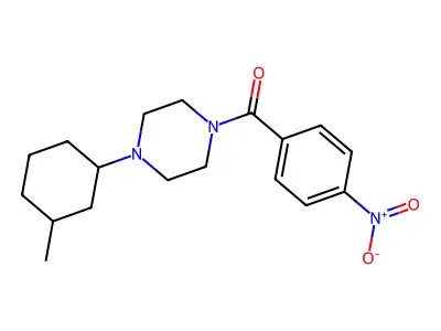 [4-(3-Methylcyclohexyl)piperazin-1-yl](4-nitrophenyl)methanone structure