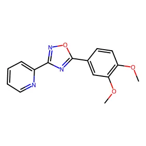 2-[5-(3,4-Dimethoxyphenyl)-1,2,4-oxadiazol-3-yl]pyridine structure