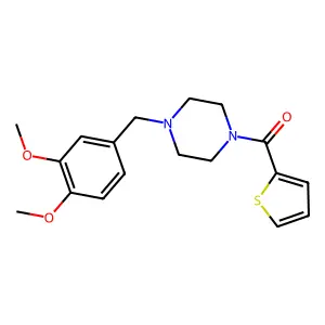 [4-[(3,4-Dimethoxyphenyl)methyl]piperazin-1-yl]-thiophen-2-ylmethanone structure