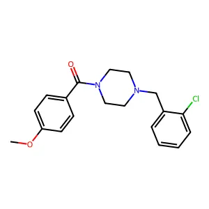 [4-(2-Chlorobenzyl)piperazin-1-yl](4-methoxyphenyl)methanone structure