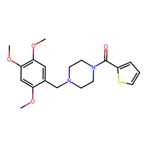 Thiophen-2-yl-[4-[(2,4,5-trimethoxyphenyl)methyl]piperazin-1-yl]methanone structure