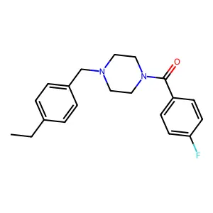 1-(4-Ethylbenzyl)-4-(4-fluorobenzoyl)piperazine structure