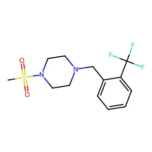 1-(Methylsulfonyl)-4-[2-(trifluoromethyl)benzyl]piperazine structure