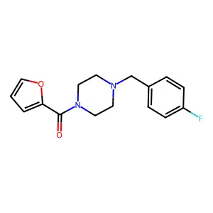 [4-(4-Fluorobenzyl)piperazin-1-yl](furan-2-yl)methanone structure