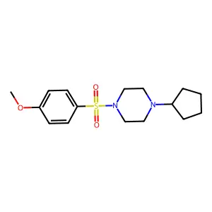 1-Cyclopentyl-4-[(4-methoxyphenyl)sulfonyl]piperazine structure