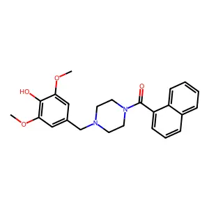 2,6-Dimethoxy-4-{[4-(1-naphthoyl)-1-piperazinyl]methyl}phenol structure