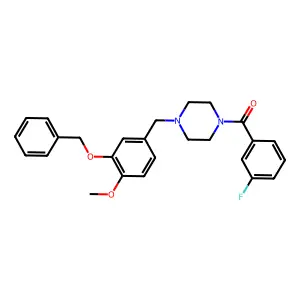 [4-(3-Benzyloxy-4-methoxy-benzyl)-piperazin-1-yl]-(3-fluoro-phenyl)-methanone structure
