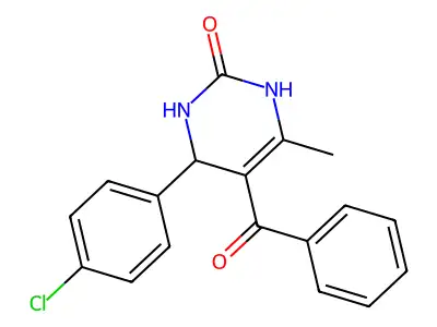 5-benzoyl-4-(4-chlorophenyl)-6-methyl-3,4-dihydro-1H-pyrimidin-2-one structure