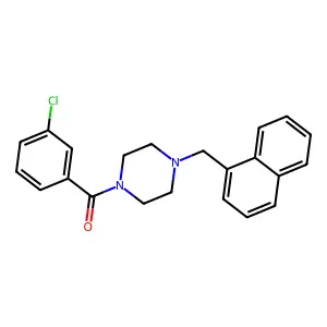 (3-Chlorophenyl)-[4-(naphthalen-1-ylmethyl)piperazin-1-yl]methanone structure