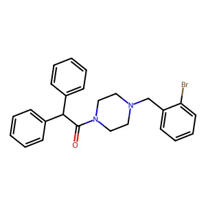 1-[4-[(2-Bromophenyl)methyl]piperazin-1-yl]-2,2-diphenylethanone structure