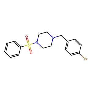 1-(Benzenesulfonyl)-4-[(4-bromophenyl)methyl]piperazine structure