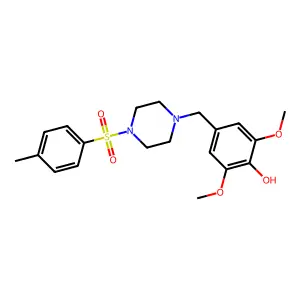 2,6-Dimethoxy-4-[[4-(4-methylphenyl)sulfonylpiperazin-1-yl]methyl]phenol structure