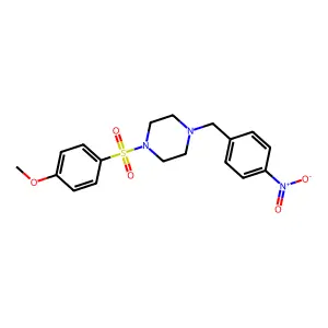 1-[(4-Methoxyphenyl)sulfonyl]-4-(4-nitrobenzyl)piperazine structure