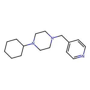 1-Cyclohexyl-4-(pyridin-4-ylmethyl)piperazine structure