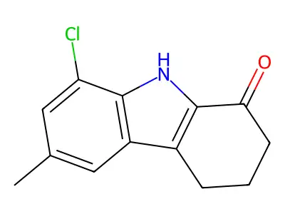 8-chloro-6-methyl-2,3,4,9-tetrahydro-1H-carbazol-1-one structure