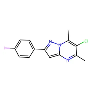6-Chloro-2-(4-iodophenyl)-5,7-dimethylpyrazolo[1,5-a]pyrimidine structure