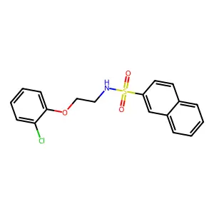 N-[2-(2-chlorophenoxy)ethyl]naphthalene-2-sulfonamide structure