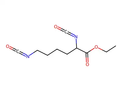 Ethyl 2,6-diisocyanatohexanoate structure