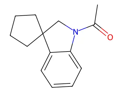 Spiro(cyclopentane-1,3'-indoline), 1'-acetyl- structure