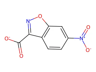 6-硝基-1,2-苯并异恶唑-3-甲酸(1-) structure