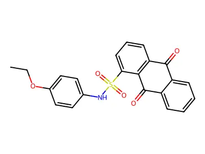 N-(4-ethoxyphenyl)-9,10-dioxoanthracene-1-sulfonamide structure