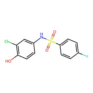 N-(3-chloro-4-hydroxyphenyl)-4-fluorobenzenesulfonamide structure