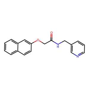 2-naphthalen-2-yloxy-N-(pyridin-3-ylmethyl)acetamide structure