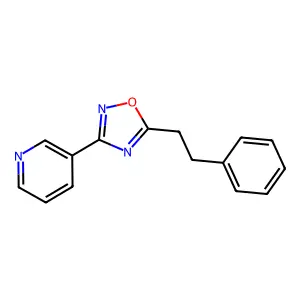 3-[5-(2-Phenylethyl)-1,2,4-oxadiazol-3-yl]pyridine structure