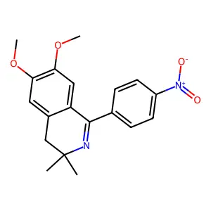 6,7-Dimethoxy-3,3-dimethyl-1-(4-nitrophenyl)-3,4-dihydroisoquinoline structure