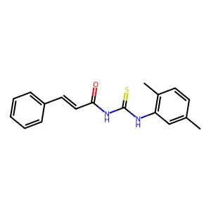 (E)-N-[(2,5-dimethylphenyl)carbamothioyl]-3-phenylprop-2-enamide structure