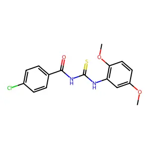 4-chloro-N-[(2,5-dimethoxyphenyl)carbamothioyl]benzamide structure