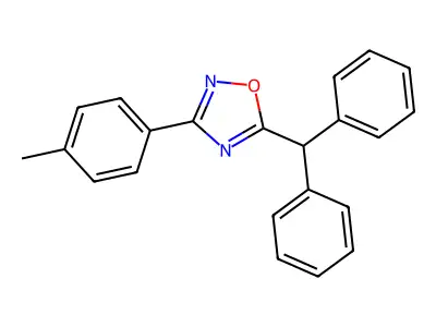 5-(Diphenylmethyl)-3-(4-methylphenyl)-1,2,4-oxadiazole structure