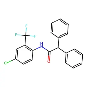 N-[4-chloro-2-(trifluoromethyl)phenyl]-2,2-diphenylacetamide structure