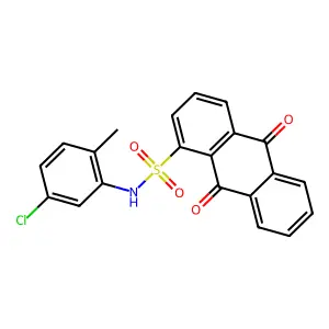 N-(5-chloro-2-methylphenyl)-9,10-dioxoanthracene-1-sulfonamide structure