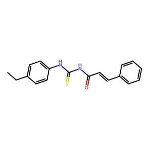 (E)-N-[(4-ethylphenyl)carbamothioyl]-3-phenylprop-2-enamide structure