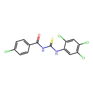 4-chloro-N-[(2,4,5-trichlorophenyl)carbamothioyl]benzamide structure