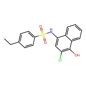 N-(3-chloro-4-hydroxynaphthalen-1-yl)-4-ethylbenzenesulfonamide structure