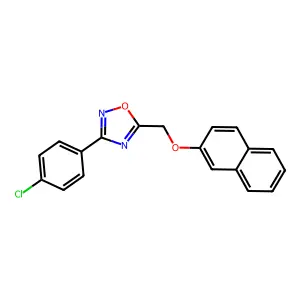 3-(4-Chlorophenyl)-5-(naphthalen-2-yloxymethyl)-1,2,4-oxadiazole structure