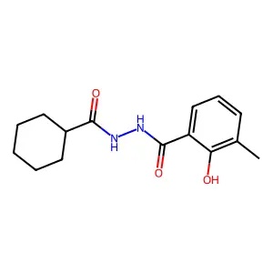 N'-(cyclohexanecarbonyl)-2-hydroxy-3-methylbenzohydrazide structure