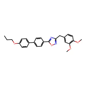3-(3,4-Dimethoxybenzyl)-5-(4'-propoxybiphenyl-4-yl)-1,2,4-oxadiazole structure