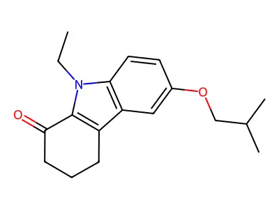 9-Ethyl-6-isobutoxy-2,3,4,9-tetrahydro-carbazol-1-one structure