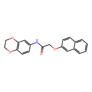 N-(2,3-dihydro-1,4-benzodioxin-6-yl)-2-naphthalen-2-yloxyacetamide structure