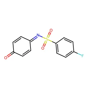 4-fluoro-N-(4-oxocyclohexa-2,5-dien-1-ylidene)benzenesulfonamide structure